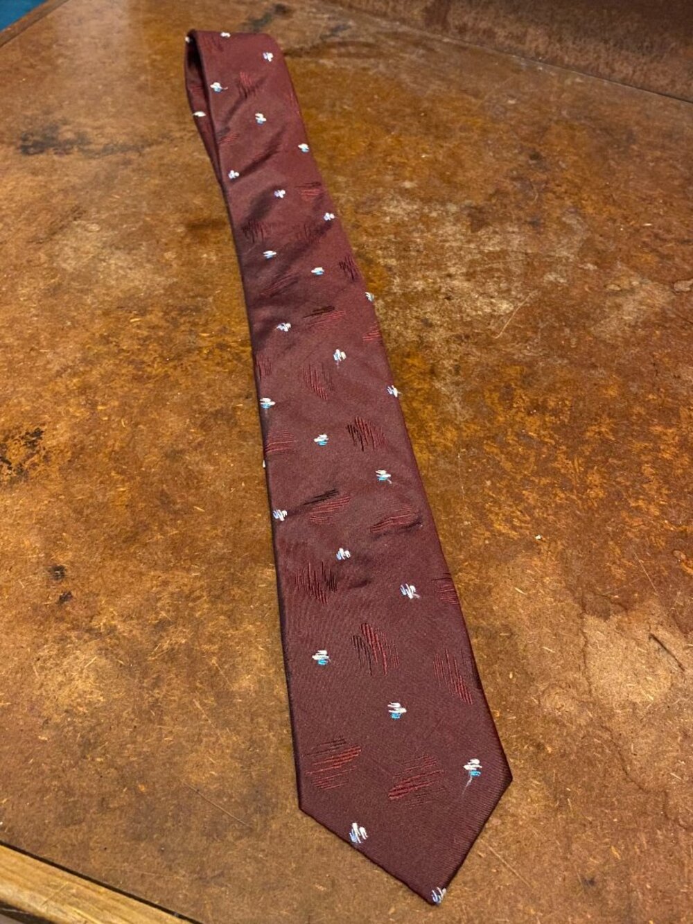 Vintage Pour Les Hommes Mervyns Necktie Tie 100% Silk Made in USA